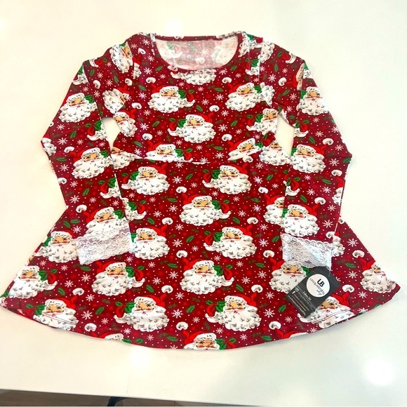 Girls Santa/Christmas Dress - Size 10 - Picture 1 of 6